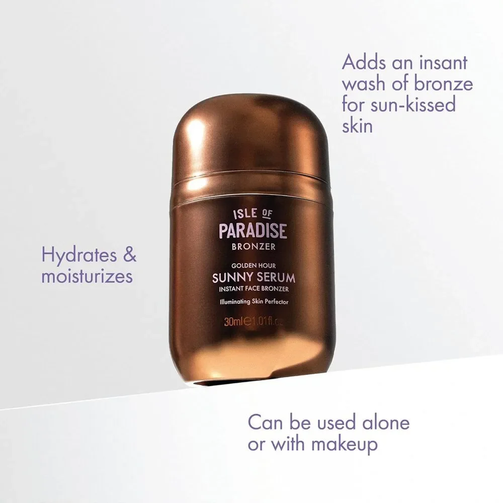 Isle of Paradise Sunny Serum Bronzing Serum, Face Bronzer with Niacinamide
